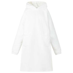 vidaXL Deken hoodie Wit M Fleece en Flanel