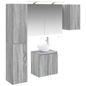 vidaXL Badkamerkastenset 5 st Grijs Sonoma Bewerkt hout