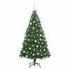 vidaXL Kunstkerstboom Groen 180 cm PVC en Staal en Kunststof