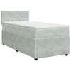 vidaXL Boxspringbed met matras Lichtgrijs 100 x 200 cm Fluweel