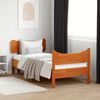 vidaXL Bedframe zonder matras massief grenenhout wasbruin 100x200 cm