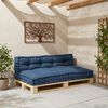 vidaXL Pallet Sofa Kussen 2 pcs Indigo 120 x 80 x 38 cm Stof