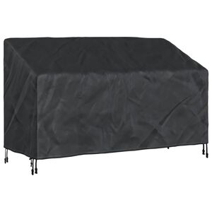 vidaXL Tuinbankhoes Zwart 165 x 70 x 65 / 94 cm 600D Oxford Stof