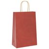 vidaXL Papieren zakken 250 st met hengsels 21x11x31 cm rood