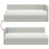 vidaXL Hoekbedframe met Matras met hoofdeinde 2 pcs Lichtgrijs Fluweel
