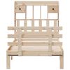 vidaXL Bed met boekenkast zonder matras massief grenenhout 90x190 cm