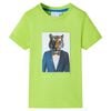 vidaXL Kindershirt met korte mouwen 116 limoengroen