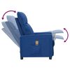 vidaXL Massagestoel stof blauw