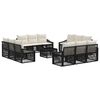 vidaXL Tuinbankenset 13 st Zwart poly rattan