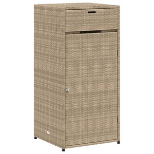 vidaXL Tuinkast 55x55x111 cm poly rattan beige