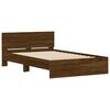 vidaXL Bedframe met hoofdeinde bruin eikenkleur 135x190 cm