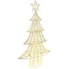 vidaXL Kerstboom 160 LED's Warmwit 151 cm PET