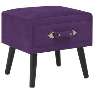 vidaXL Nachtkastje 40x35x40 cm fluweel donkerpaars
