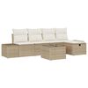 vidaXL Bankstel 6 st poly rattan