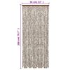 vidaXL Vliegengordijn 56x200 cm chenille taupe en wit