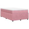 vidaXL Boxspring met matras fluweel roze 120x200 cm