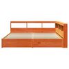 vidaXL Boekenkast Bed 2 pcs Wasbruin 200 x 200 cm Massief Vurenhout