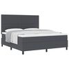 vidaXL Boxspringbed Donkergrijs en Wit 180 x 200 cm Katoen Stof