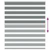 vidaXL Zebra rolgordijn 125x100 cm stofbreedte 120,9 cm donkergrijs