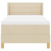 vidaXL Boxspringbed met matras Cr&egrave;me 200 x 80 cm Polyester
