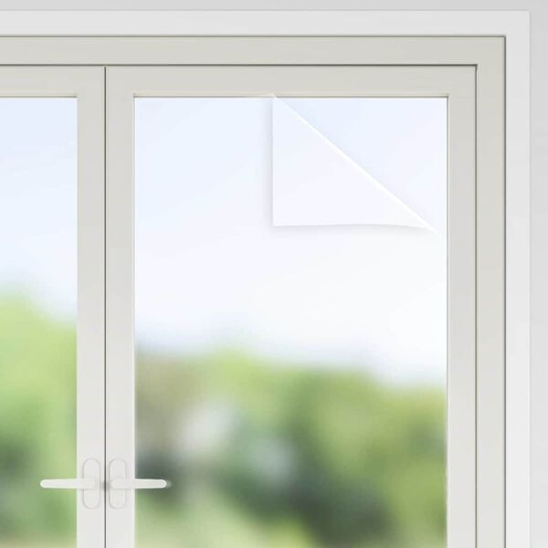 vidaXL Raamfolie statisch mat grijs 90 x 1000 cm PVC