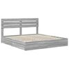 vidaXL Opslag bed met lade Grijs Sonoma 180 x 200 cm Bewerkt hout