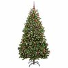 vidaXL Kunstkerstboom met 300 LED Groen 210 cm PVC en Metaal