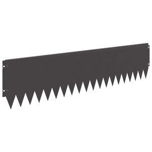vidaXL Gazonrand 10 st 103 x 25 cm Staal Zwart