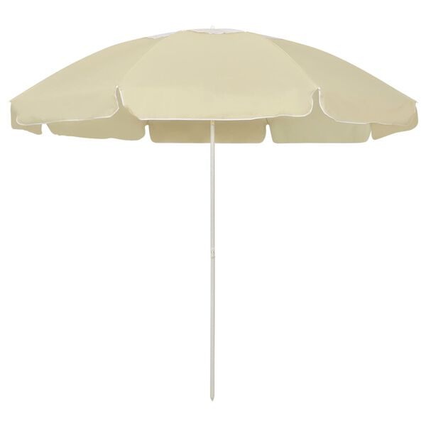 vidaXL Strandparasol 240 cm zandgeel