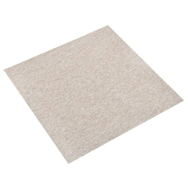vidaXL Tapijttegels 20 st 5 m² 50x50 cm lichtbeige