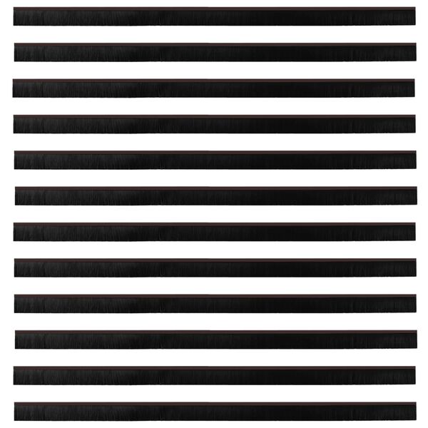 vidaXL Zelfklevende Deurborstels 12 pcs Bruin 100 cm