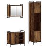 vidaXL Badkamerkastenset 3 st Oud hout 40 x 36 x 181 cm Bewerkt hout