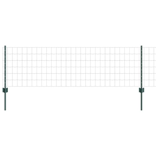 vidaXL Hek met Paal Groen 0,6 x 25 m Staal en PVC