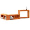 vidaXL Nachtkastje met bureau 222x107x75 cm grenenhout wasbruin