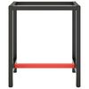 vidaXL Werkbankframe 70x50x79 cm metaal matzwart en matrood