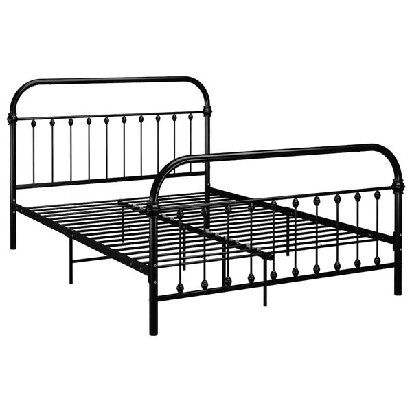 vidaXL Bedframe metaal zwart 140x200 cm