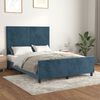 vidaXL Bedframe zonder matras 140x190 cm fluweel donkerblauw
