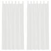 vidaXL Voile gordijnen met lussen 2 st 140x225 cm wit