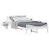 vidaXL Bedframe met hoofdeinde Wit 140 x 190 cm Massief grenenhout