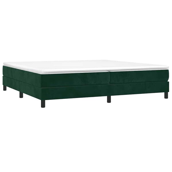 vidaXL Boxspring bed 200x200 cm fluweel donkergroen