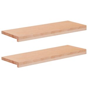 vidaXL Raamkozijnen 2 st Naturel 80x 25 x 2 cm Massief beukenhout