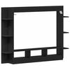 vidaXL TV-kast Zwart eiken 152 x 22 x 113 cm Bewerkt hout