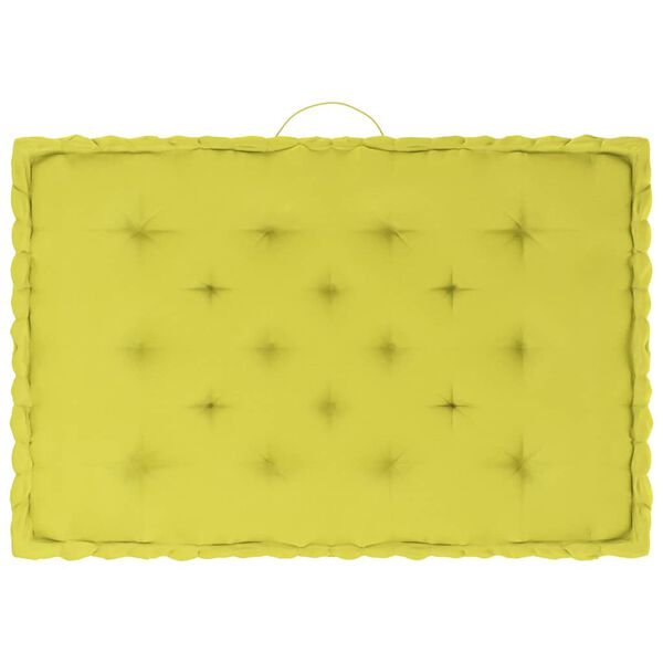 vidaXL Palletvloerkussens 4 st katoen appeltjesgroen