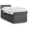 vidaXL Boxspring met matras stof donkergrijs 80x200 cm