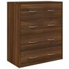 vidaXL Dressoir met 4 lades 60x30,5x71 cm bruineiken