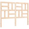 vidaXL Bedframe met hoofdbord massief hout 120x200 cm