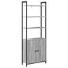 vidaXL Boekenkast 6-laags 60 x 24 x 161 cm Bewerkt hout Grijs Sonoma