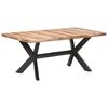 vidaXL Eettafel 180x90x75 cm massief hout met honingkleurige afwerking