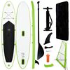 vidaXL Stand Up Paddleboard opblaasbaar met zeilset groen en wit