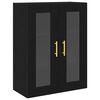 vidaXL Wandkast Zwart Eiken 69,5 x 34 x 90 cm Bewerkt hout